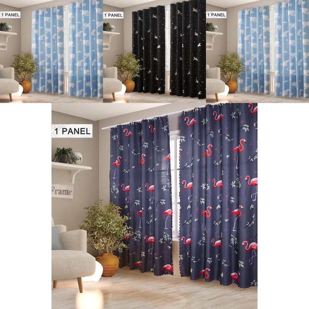 Modern Blackout Window Curtain With Nordic Sunshade Design And Easy Hooks