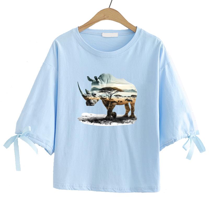 Stoffaufnäher Laufendes Nashorn DIY Hoodies Heißpresse Applikationen T-Shirt Kleidung Aufkleber Aufbügeltransferdruck mit Haushaltseisen