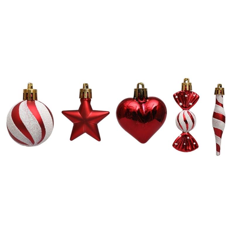 Christmas Tree Decoration Set Holiday Baubles Shatterproof Christmas Tree Decorations Assorted Color Pendant