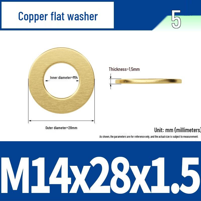 Ultra-Thin Brass Flat Washer Round Shim (Sizes M2-M20)