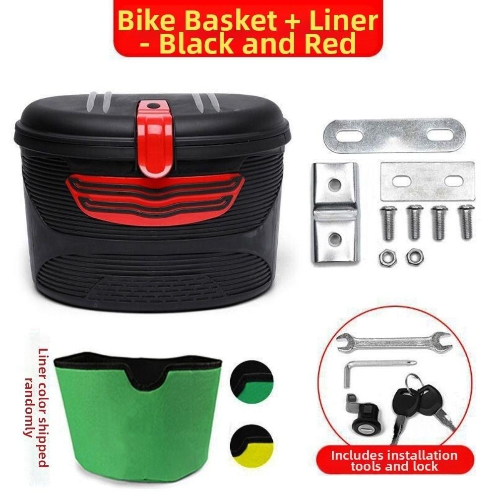 Plastic Electric Scooter Basket Large Capacity Anti-theft Baskets Replacement