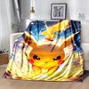 1pc Blanket Pokémon Characters Print Design, Lightweight Blanket for Sofa, Bed- Soft &Warm, Gift for All Seasons Like Christmas, Halloween