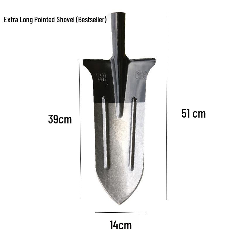 All-Steel Manganese Deep Digging Shovel - Ideal for Planting, Trenching, and Agriculture