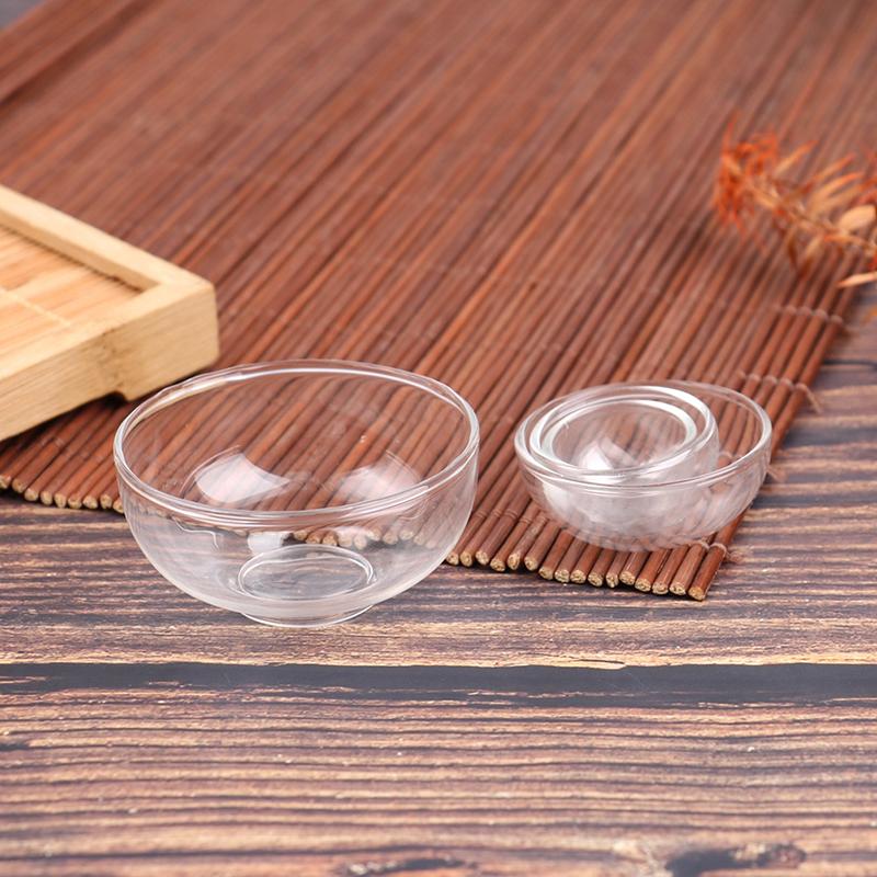 1:12 Dollhouse Miniature Bowl Glass Fruit Bowl Salad Bowl Soup Plate Candy Bowl Kitchen Model Decor Toy