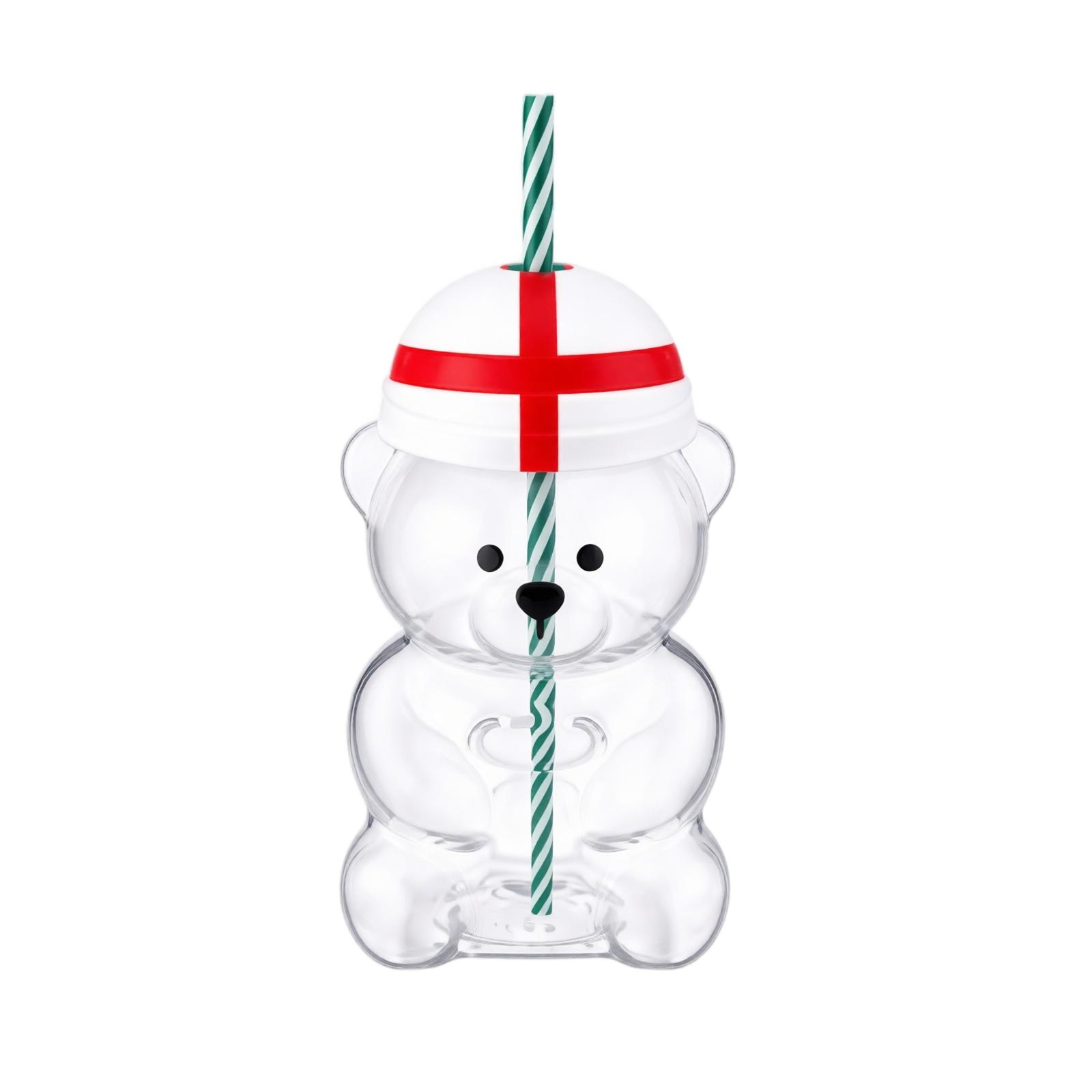 Cute Bear Glass Cup Drinking Tumbler for Everyday Use One Size