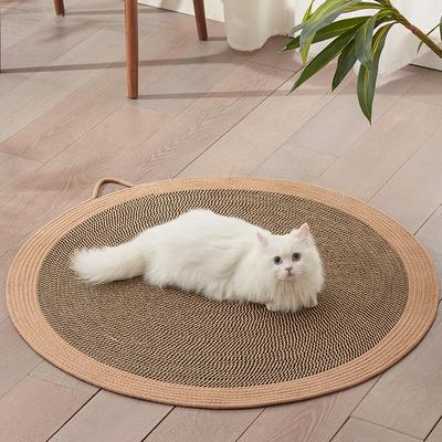 Nid de chat tricoté en fil de coton, planche à griffes pour chat, résistante aux rayures et à l'usure, ne perd pas les griffes du chat et les griffes, tapis rampant
