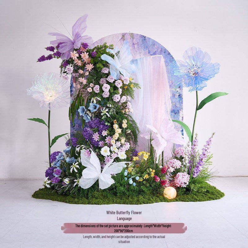 Monet Garden Purple Artificial Floral Decorations for Spring Landscaping Ornaments