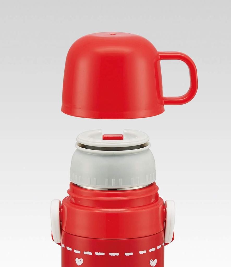 Skater 2cestná nerezová láhev na vodu s hrnkem Hello Kitty Cookie Sanrio 430ml SKDC4 Dětská