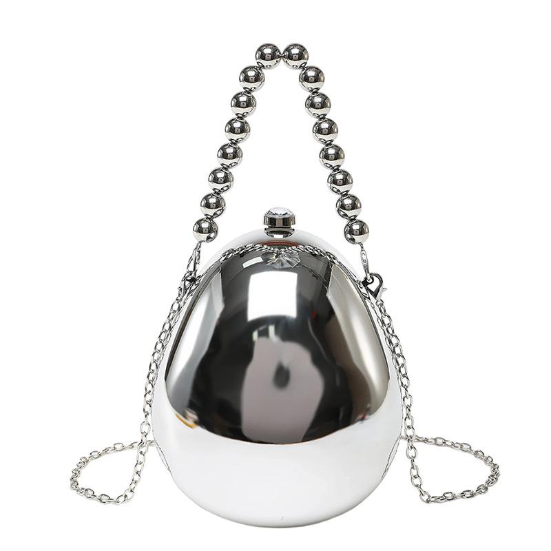 Bag Bag Women's Bag 2025 New European and American Fashion Personality Acrylic Goose Egg Bag Beaded Handbox Bag Tide