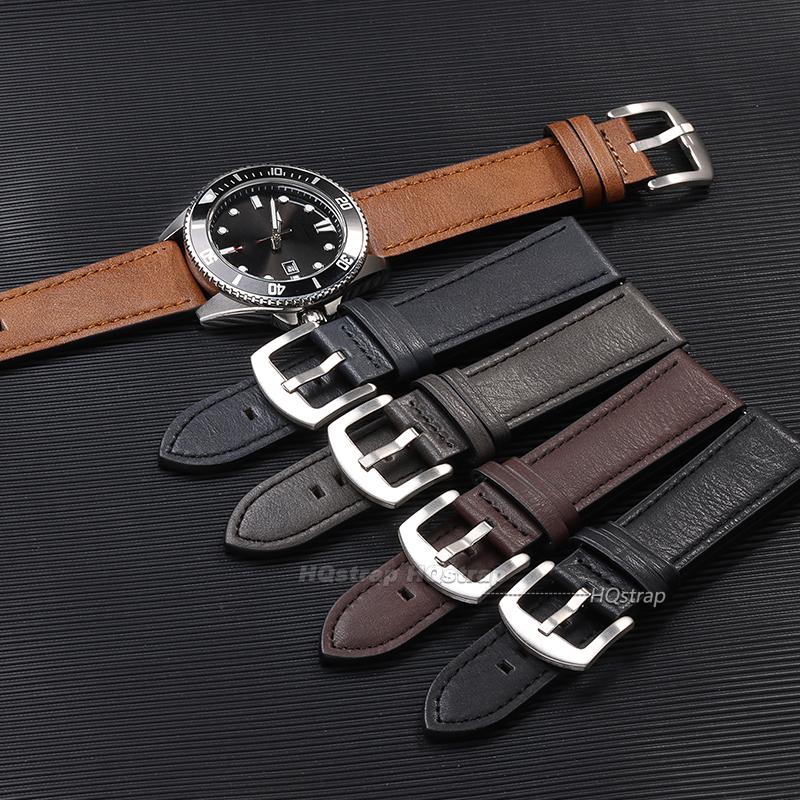 20mm 22mm Vintage Retro Calfskin Leather Watch Band Quick Release Straps Men Women Bracelets Belt Universal Watch Accessories