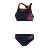 Womens/Ladies Placement Stripe Two-Piece Swimsuit