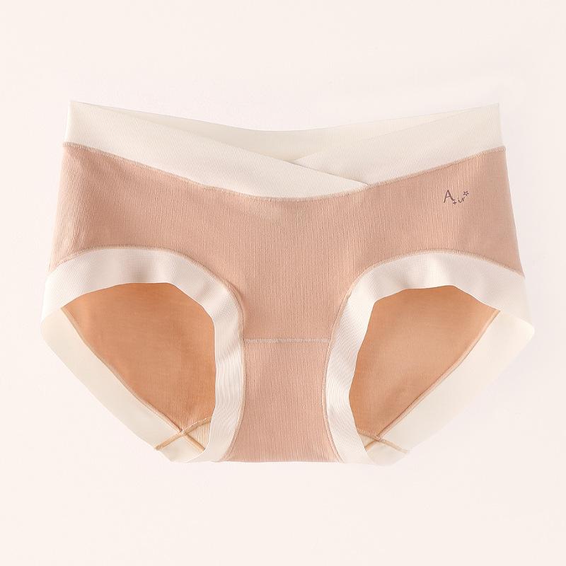 Maternity Underwear Women Cotton Briefs 5A Antibacterial Tummy Care Mid To Late Pregnancy Traceless Thin Panties