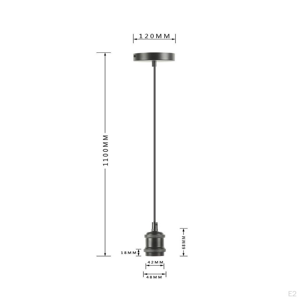 Pendant Light Cord Home Office Household Dorm Kitchen E27 Socket