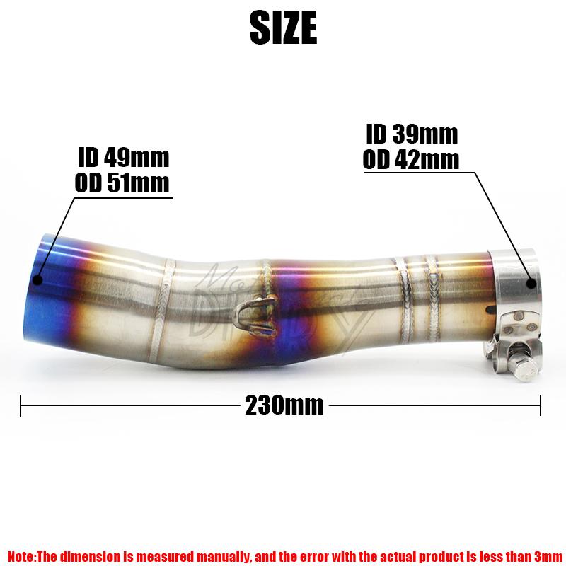 For Honda X-ADV750 X ADV750 X-ADV XADV 750 51mm Motorcycle Exhaust Escape Moto Middle Link Pipe Bike Elbow Motorcross Stainless