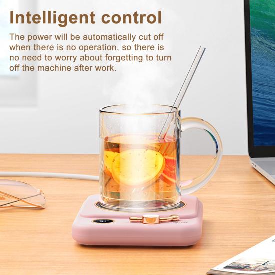 Heating Coaster Electric Coffee Cup Warmer Digital Display Intelligent Temperature Control Automatic Power-Off Mug Heater