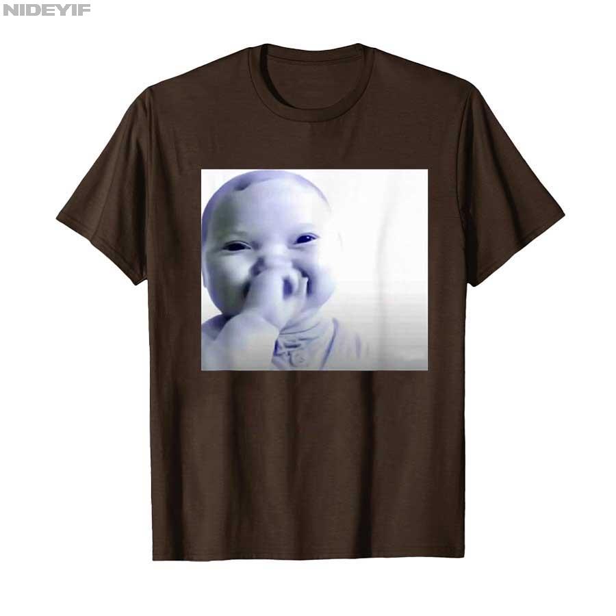 Lachendes Baby Meme Niedliches Lächelndes Säuglingsgesicht T-Shirt Für Männer Frauen 100% Baumwoll T-Shirts Kurzarm Tops 1121-2
