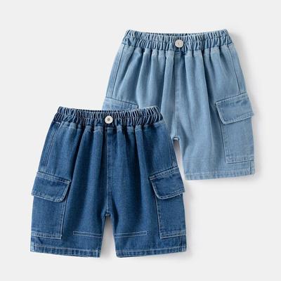 Small Children's Clothing Summer Boys Cargo Pants Denim Pants Fifth Pants Kids Pocket Baby Boy Shorts Bermuda Shorts