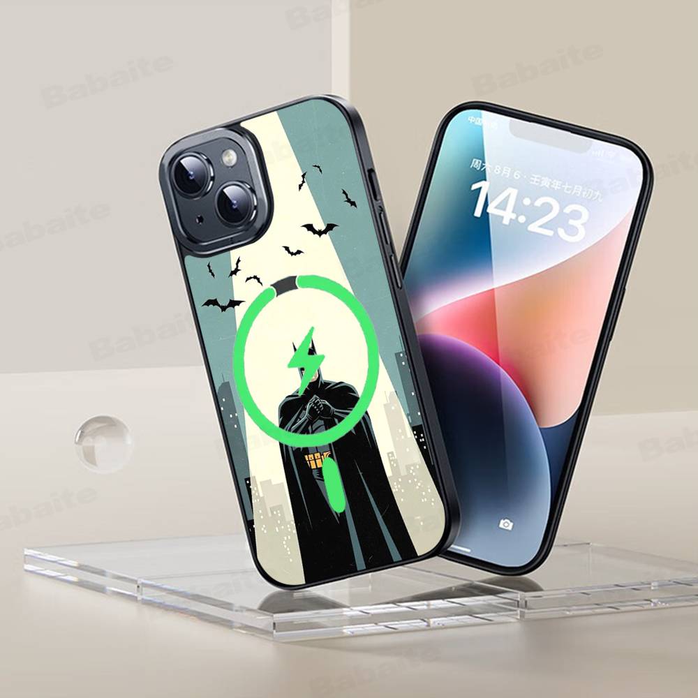 

W-Batmans-r Magnetic Phone Case For IPhone 16 15 14 13 12 11 17 Pro Max Plus Wireless Charge Cover iPhone 12 pro