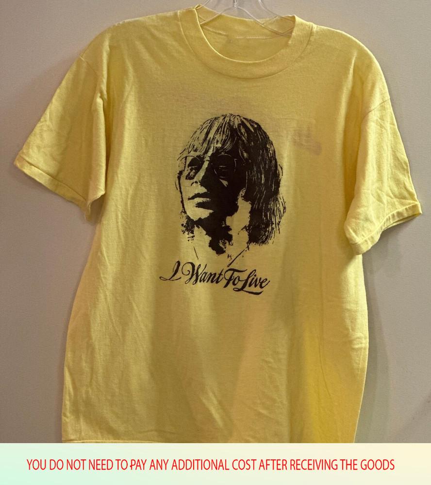 Inspiriert von John Denver I Want To Live Gelbes S5XL Shirt BB528 Unisex T-Shirt