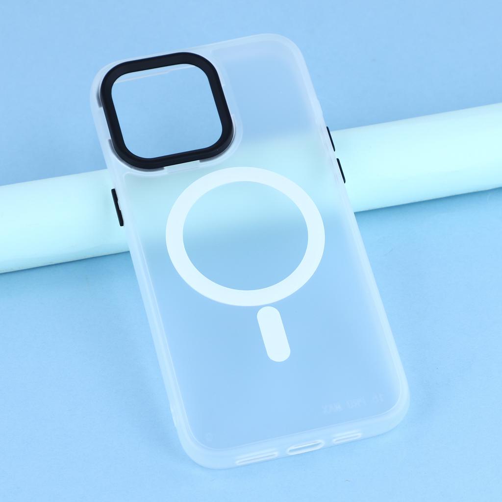 Dla iPhone 12 Pro/12 Magnetyczne Etui Półprzezroczyste z Wykończeniem typu Skin Odporne na Wstrząsy