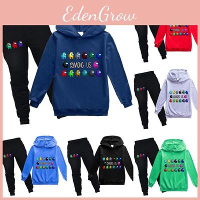 Comfortabele en stijlvolle Among Us kinderoutfit bestaande uit een hoodie en een lange broek, perfect voor casual gebruik.
