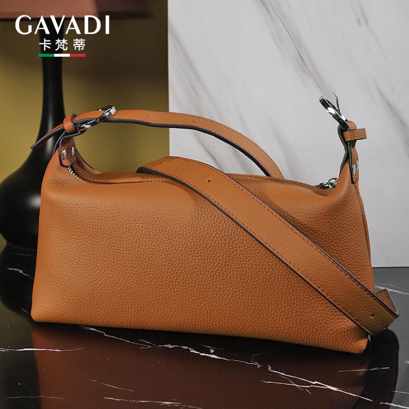 Top Layer Cowhide Underarm Bag Shoulder Bag Commuter All Fashion Genuine Leather Crossbody Bag General Purpose Tote Bag for Women