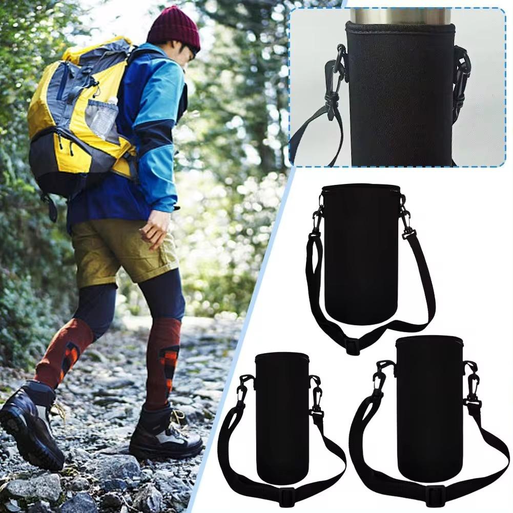 1pc 420-1500ML Sports Water Bottle Case Insulated Bag Neoprene Pouch Holder Sleeve Cover Carrier for Mug Bottle Cup with Strap