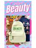 Color Block Canvas Backpack for Girls – Large Capacity School Bag