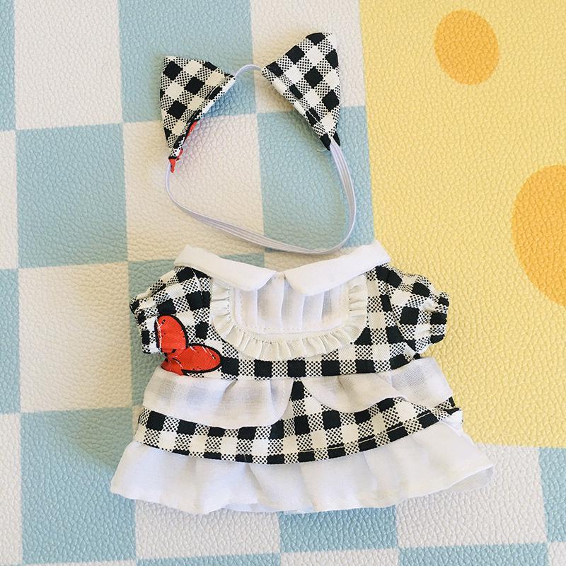 בגדי בובת קטיפה ויניל חמודה 17 ס"מ קופסה עיוורת - תליון LaBuBu שמלת אביזרים