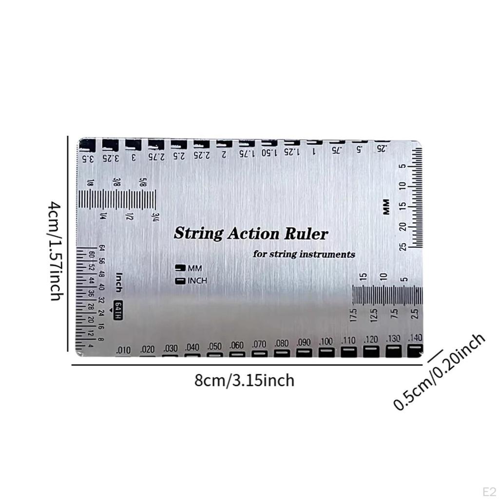 Guitar Action Measurement Tool for String Height, Luthier Gauge Electric And Mandolin