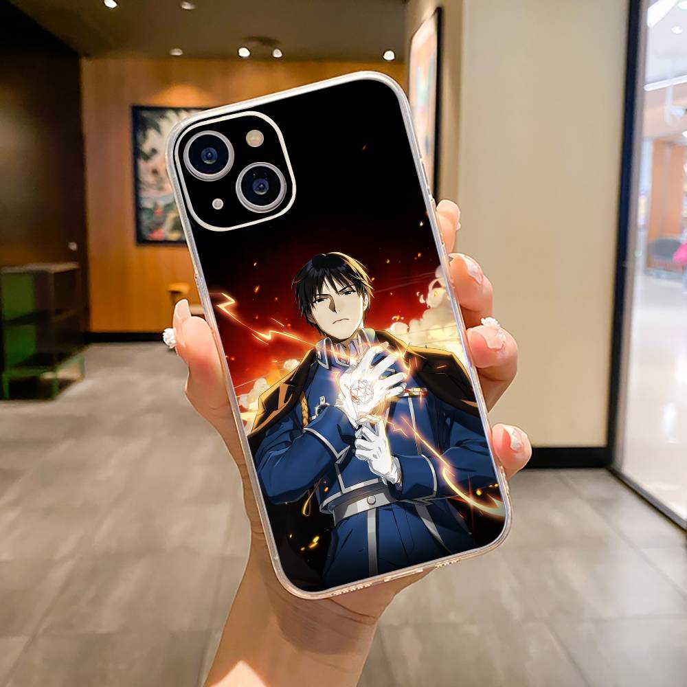Popular anime-F-Fullmetal -Alchemist Phone Case For iPhone17,16,15,14,13,12,Pro Max, Plus  XS Soft Silicone Transparent Cover