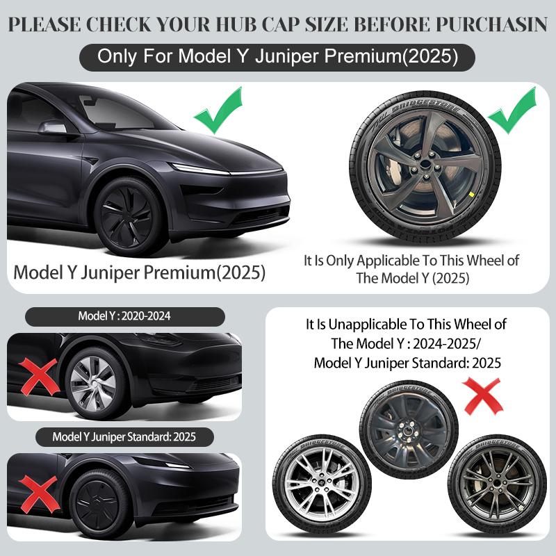 4 Stück für neues Modell Y 2025-2026 Juniper 19 Zoll Turbinenstil Radkappe Felgenabdeckung Zubehör Radkappe Automobilradkappe für Tesla