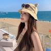 Cotton Fisherman Hat Cute Ear Sun Hat Fashion Cat Ears Hat  Women