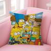 Cushion Cover Car Throw Pillow Case For Sofa Car Christmas Gift Anime The Movie S-Simpsons-S