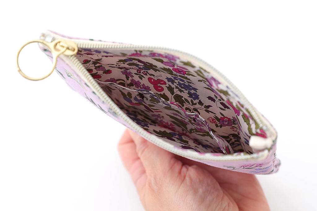 DDintex FLORET LONDON 13 X 2-Side Pouch, Annie, Lavender, 13.5cm [Liberty Print]