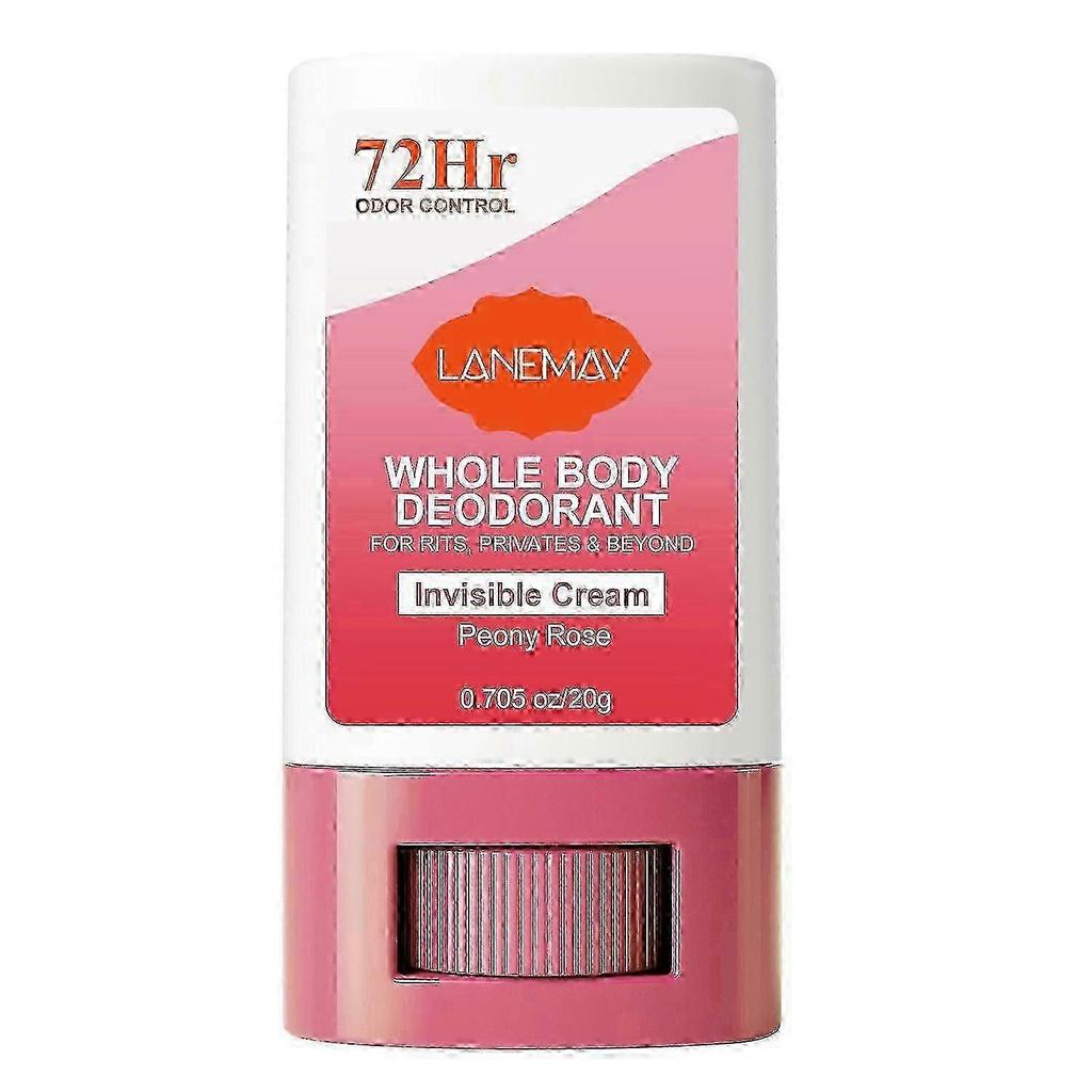 Natural Deodorant Stick, 1pcs Rose & Bergamot 72Hr Long Lasting Odor Control Wetness Relief