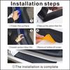 MAXMILO 4Pcs Car Door Sill Protector Reflective 4D Carbon Fiber Leather Sticker Decoration Door Entry Guard Accessories Compatible with Colo4x4rado