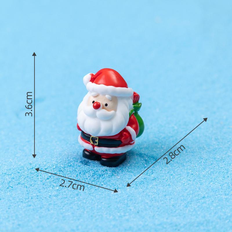 Mini Statuina di Natale in Resina con Carini Disegni di Babbo Natale e Pupazzo di Neve Perfetta per Paesaggi in Miniatura Decorazione da Scrivania per la Casa