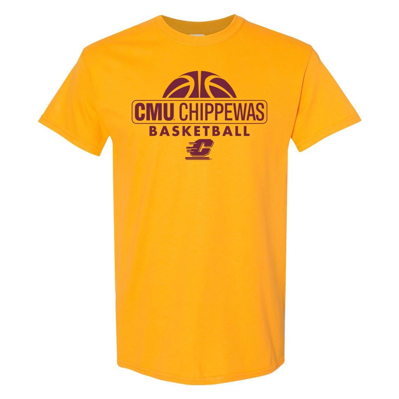 Central Michigan Chippewas Basketball Hype Licensed Unisex Tee 4XL