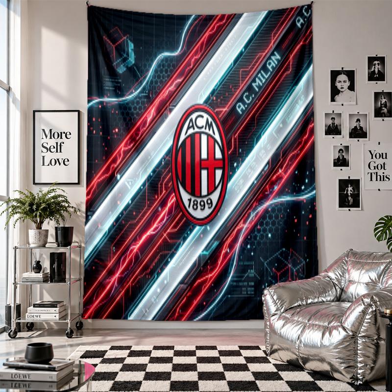 AC Milan Wall Tapestry Home Decor Wall Hanging Cloth for Bedroom Living Room Background