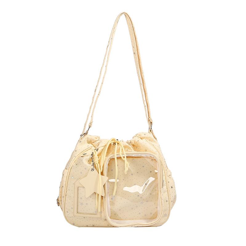 Schoolbag Baby Bag Drawstring Backpack Women's 1011 New Star Bar Pain Bag Shoulder Bag Large Capacity Tote Bag Messenger Bag