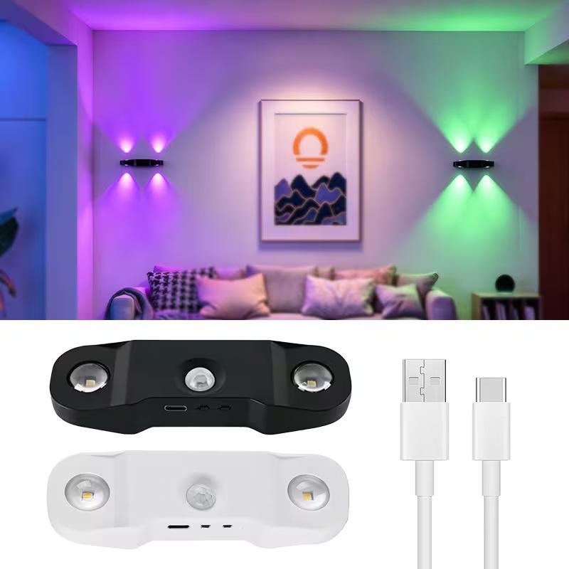 Rechargeable Induction Wall Lamp with Motion Sensor - Nightlight, Magnetic, Corridor Ambiance, High-End Feel