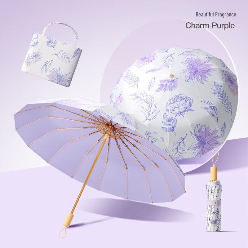 Zoyou 16-Rib Manual Folding UV Protection Umbrella