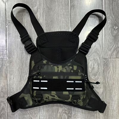Colete Tático Bolsa de Peito Mochila de Camping CS Rig Coldre de Bolsa Airsoft Molle Masculino Ombro Caça Pesca Ciclismo Corrida Bolsa