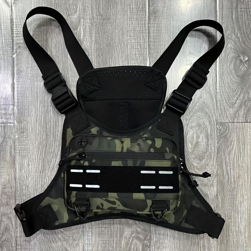 Tactical Vest Chest Bag Camping Backpack CS Rig Airsoft Pouch Holster Molle Men Shoulder Hunting Fishing Cycling Runnin Pouch