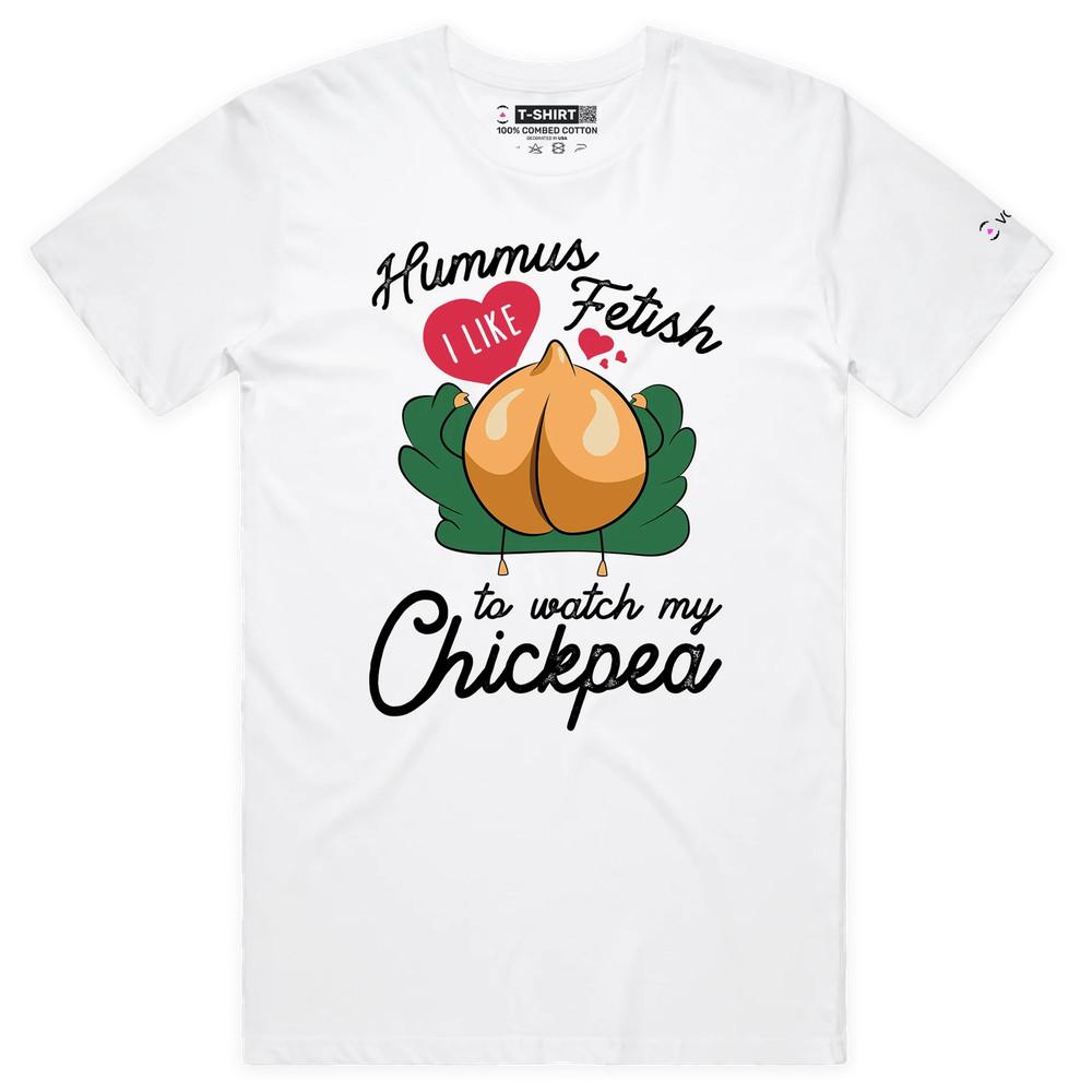 VOICEART The Chickpea Fetish T-Shirt with Funny Graphic Clever Wordplay Tee 3XL