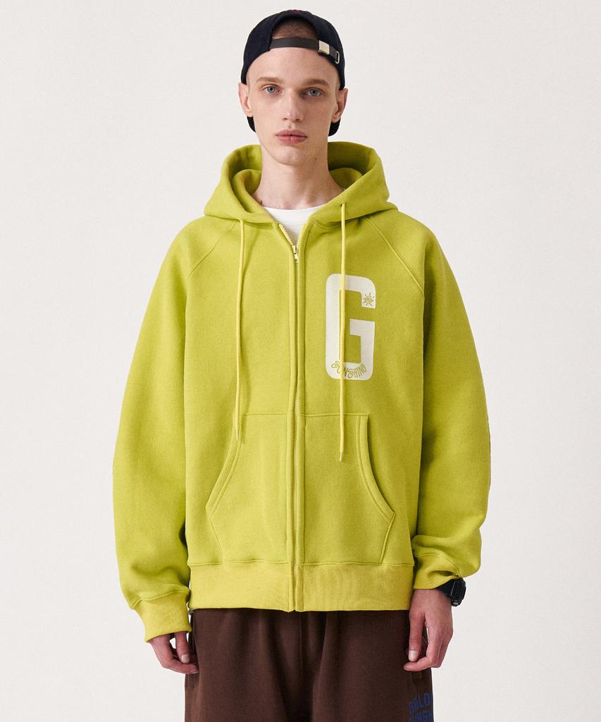 Golden Sunshine G-Logo Hood Zip-Up_Butter Cup