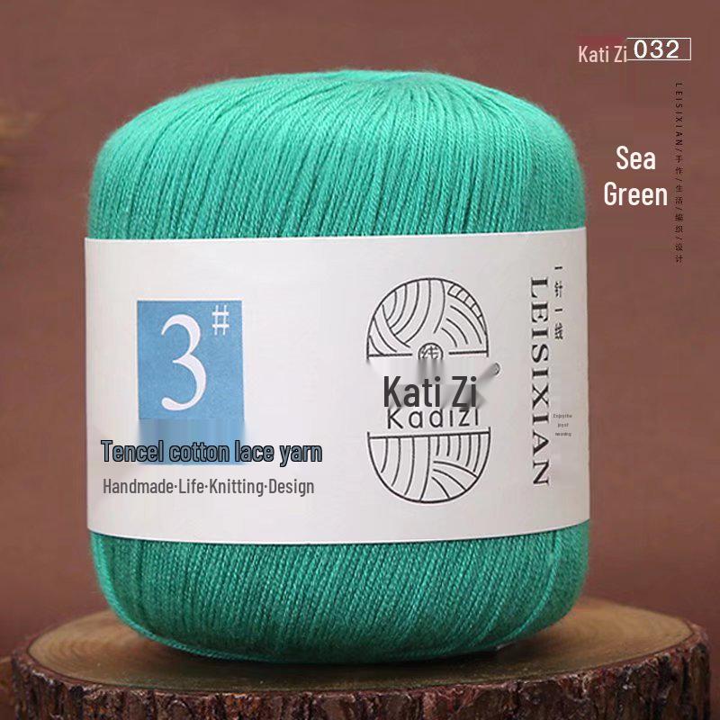 Mercerized Cotton Lace Yarn No. 3: DIY Hand-Knitted Crochet for Children - Spring/Summer Sweater & Coat - Free Shipping