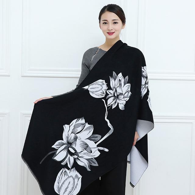 New Arrival Women'S Scarl Thickening Warm Pashmina Cashmere Scarf Female Autumn Winter Soft Scarf Shawl Multipurpose Blanket