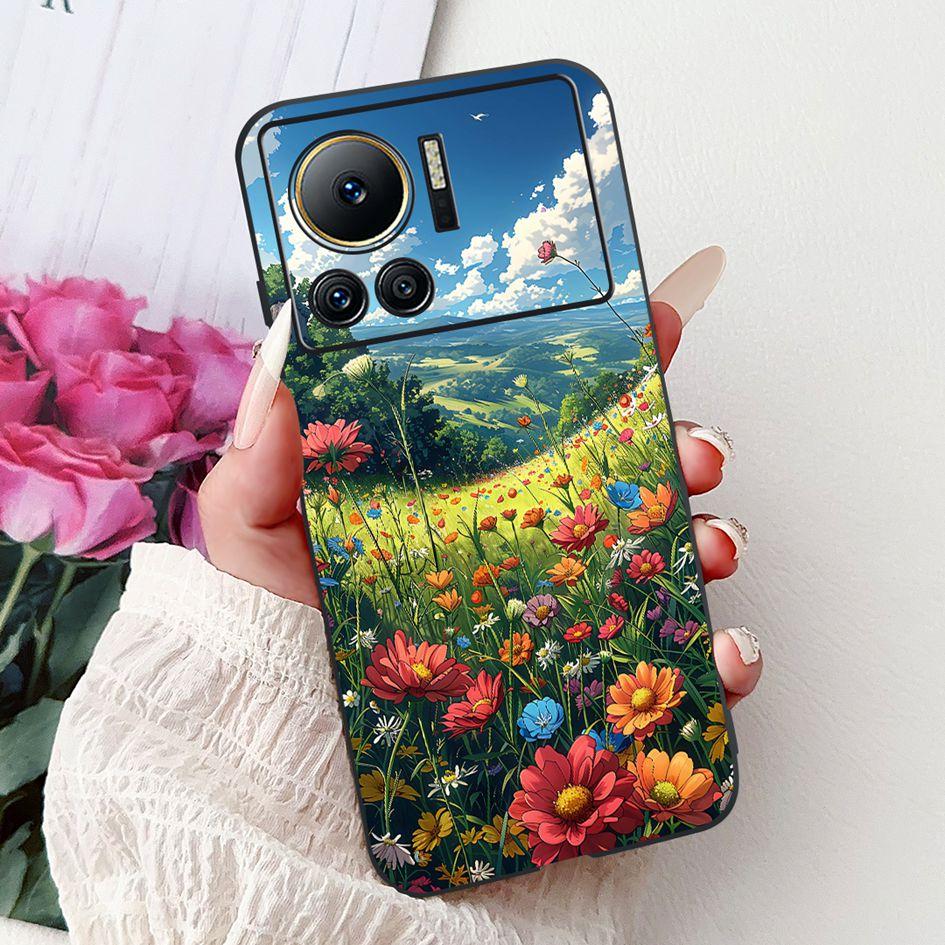Für Infinix Note 12 VIP Hülle X672 Cover Neue Stilvolle Blume Schmetterling Weiche Silikon Handyhülle Für Infinix Note 12i X6819 Bumper